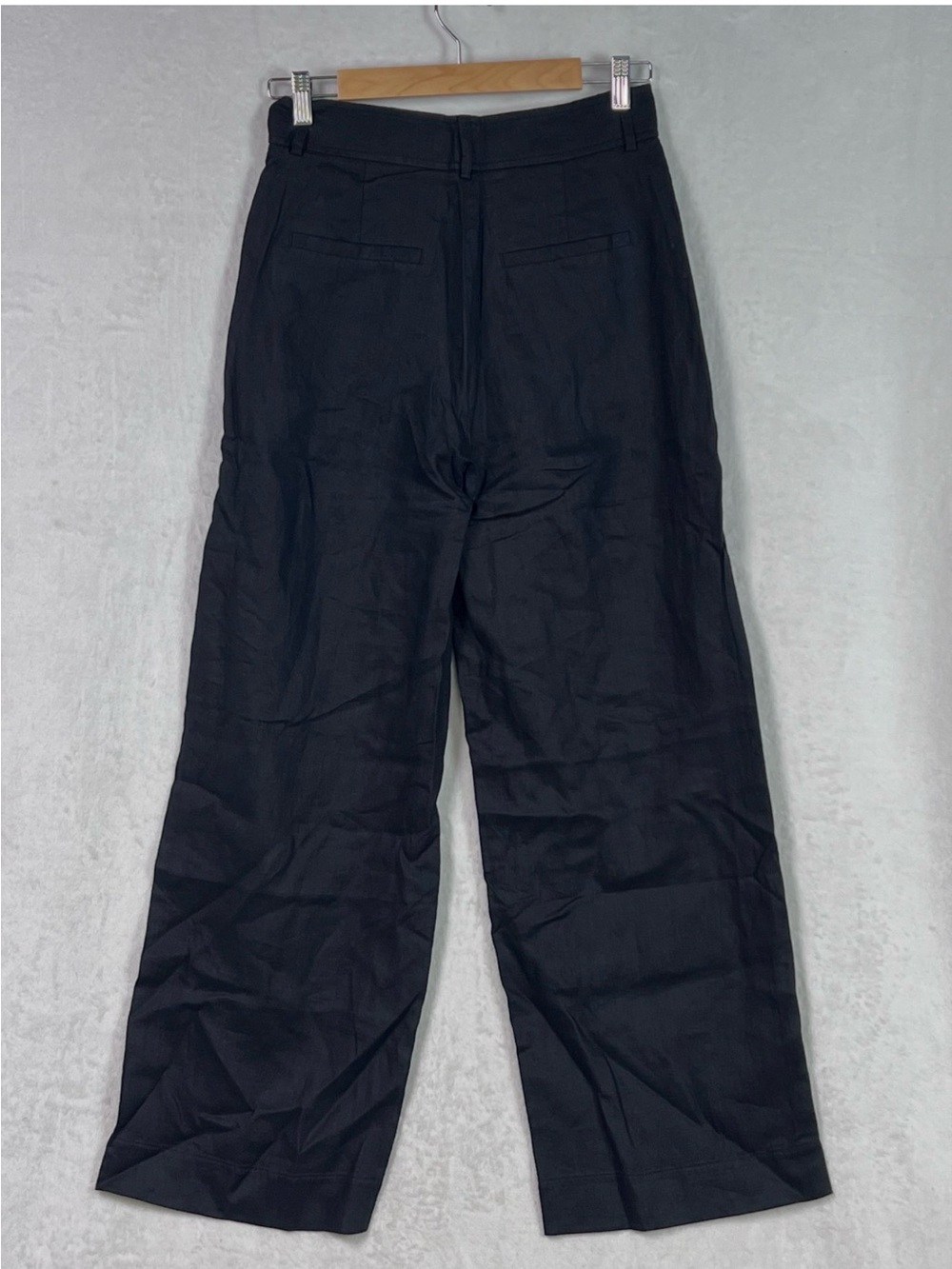 Everlane The Linen Way-High Drape Pant Black Wide Leg Classic Trousers Sz 4 NWT - Picture 8 of 14